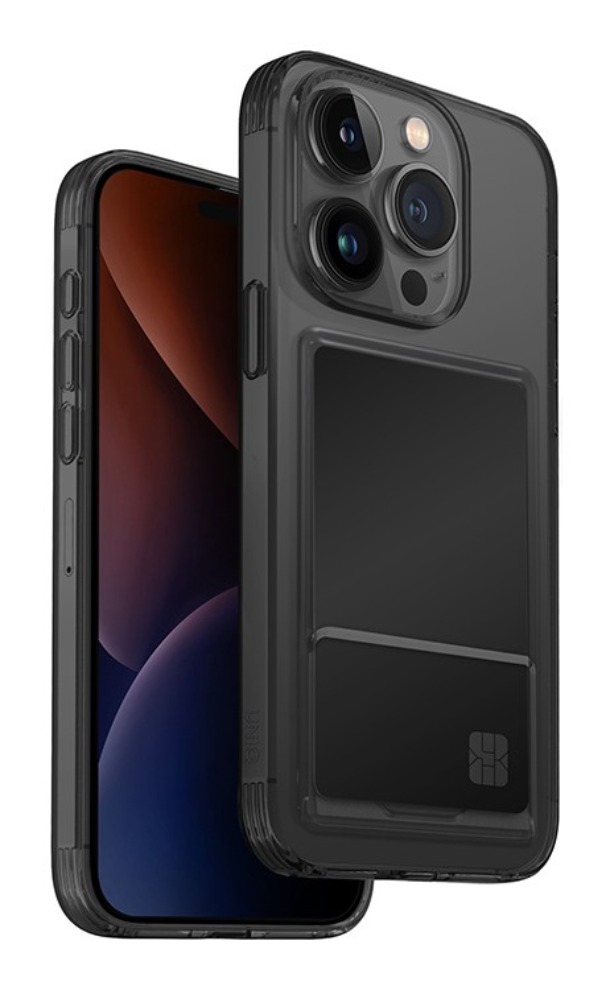 Чехол Uniq для iPhone 15 Pro Max, Air Fender ID cardslot, Серый