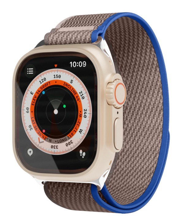 Ремешок нейлоновый «vlp» Trail Band для Apple Watch 42/44/45мм, Синий-серый