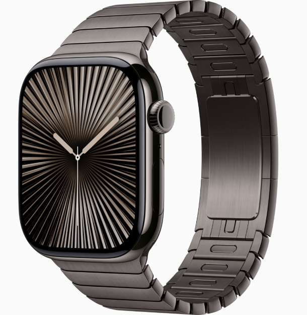 Apple Watch Series 10 GPS 46 мм, Корпус из сланцевого титана с ремешком из нержавеющей стали Apple, MX173