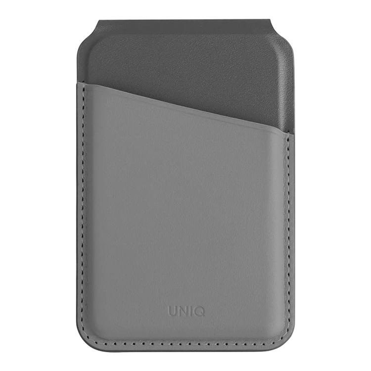 Чехол-бумажник Uniq Lyden DS Magnetic FRID-blocking cardholder with Stand Rhino, Черно-серый
