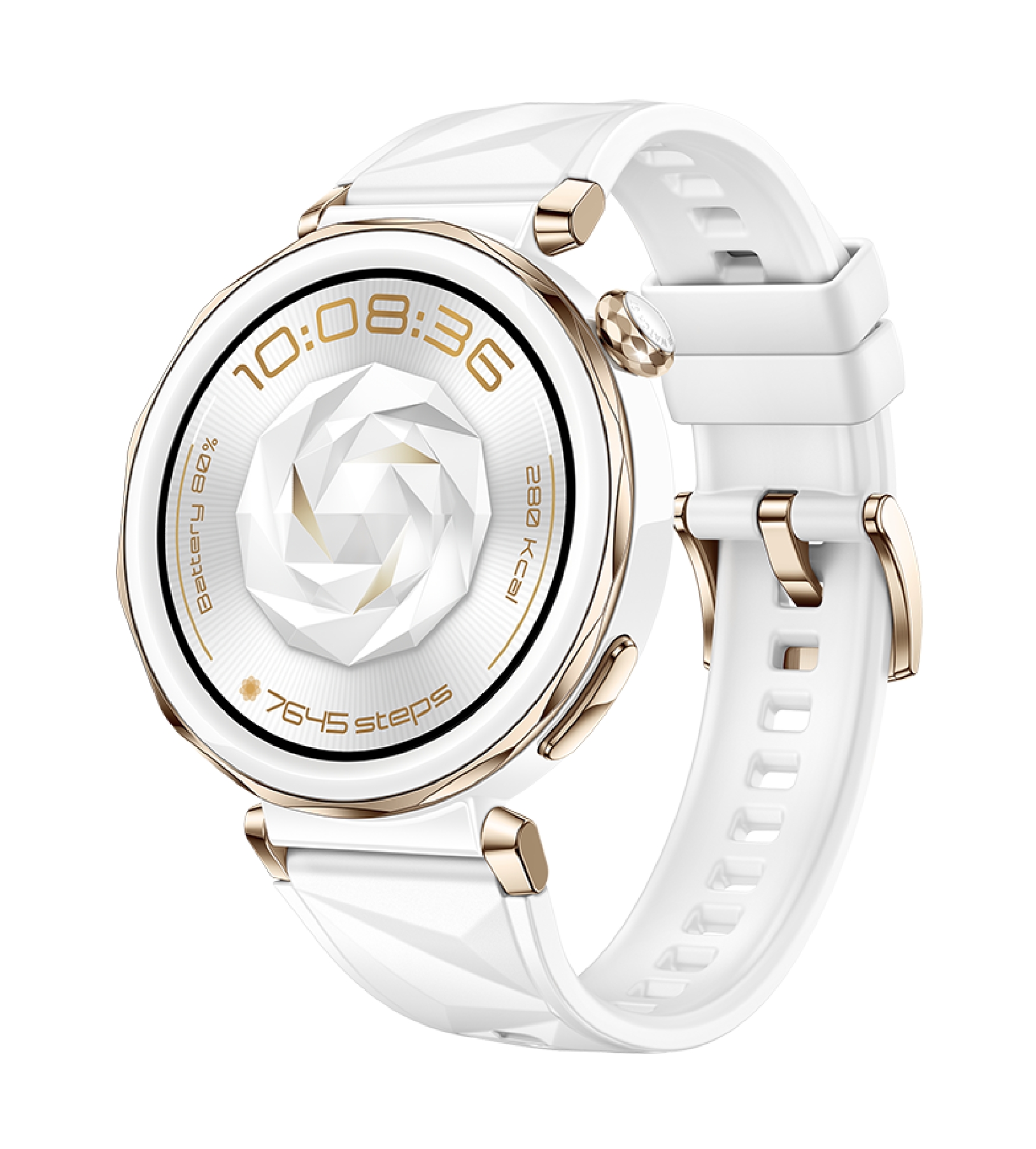 GT 5 Pro,  Белый ремешок, 42 мм из фторэластомера