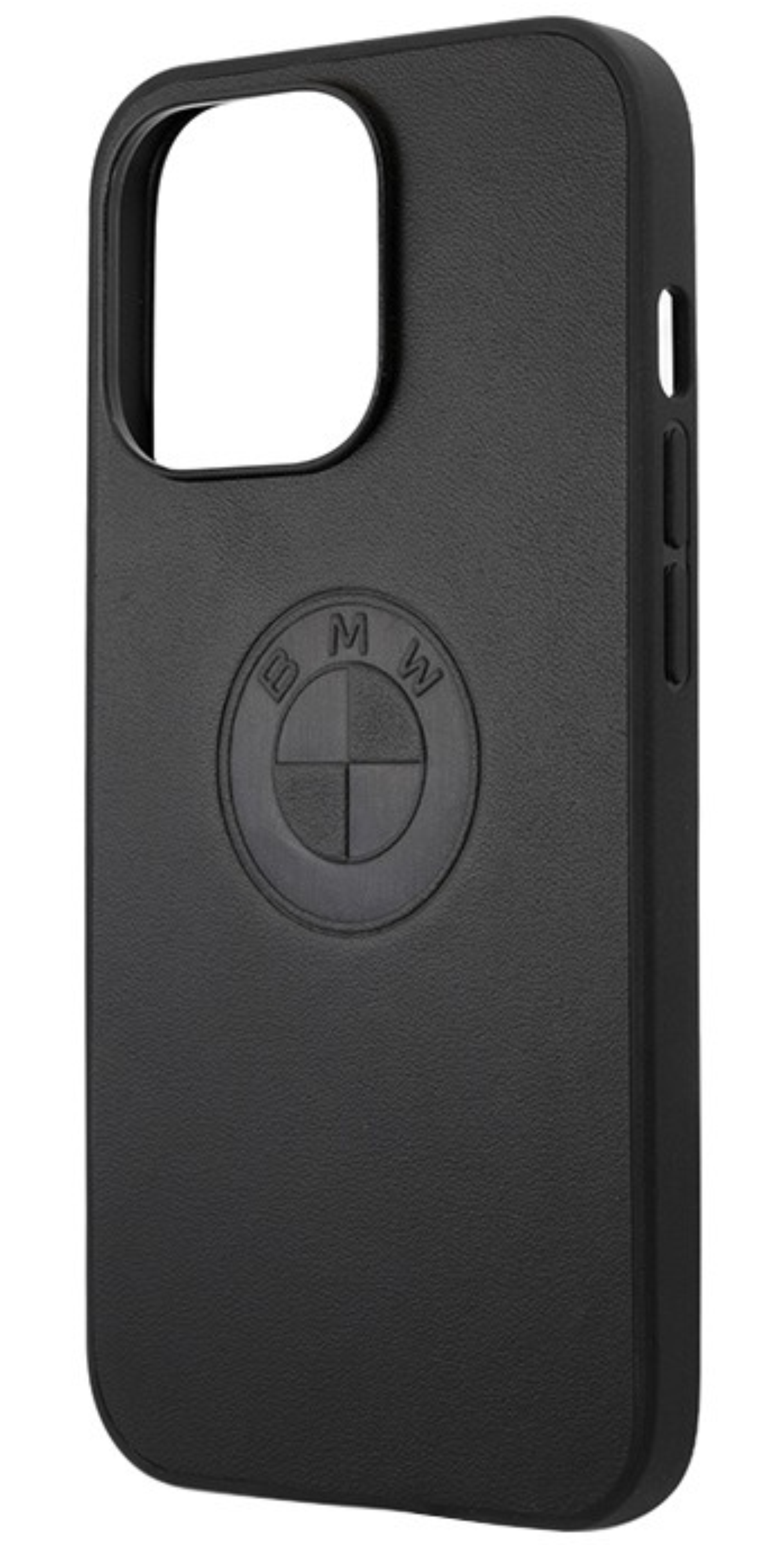 Чехол BMW Натуральная кожа с логотипом для Apple iPhone 13 Pro Max, Черный