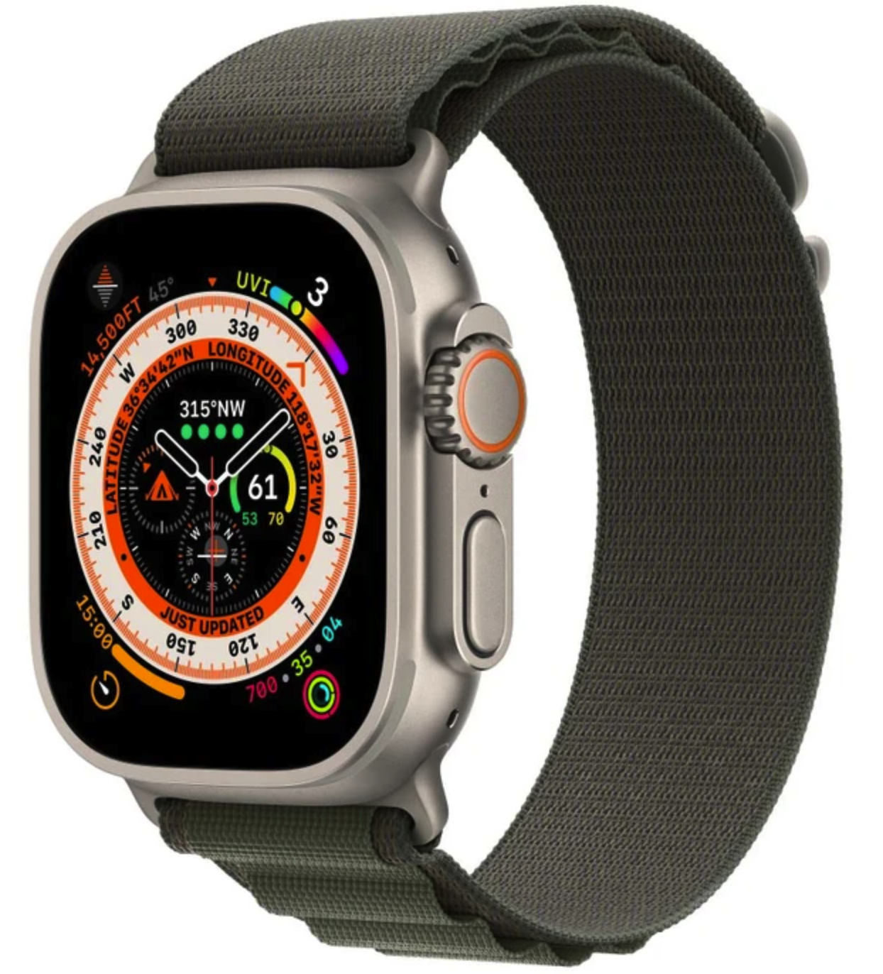 Pемешок альпийская петля для Apple Watch 42/44/45/49мм Черный
