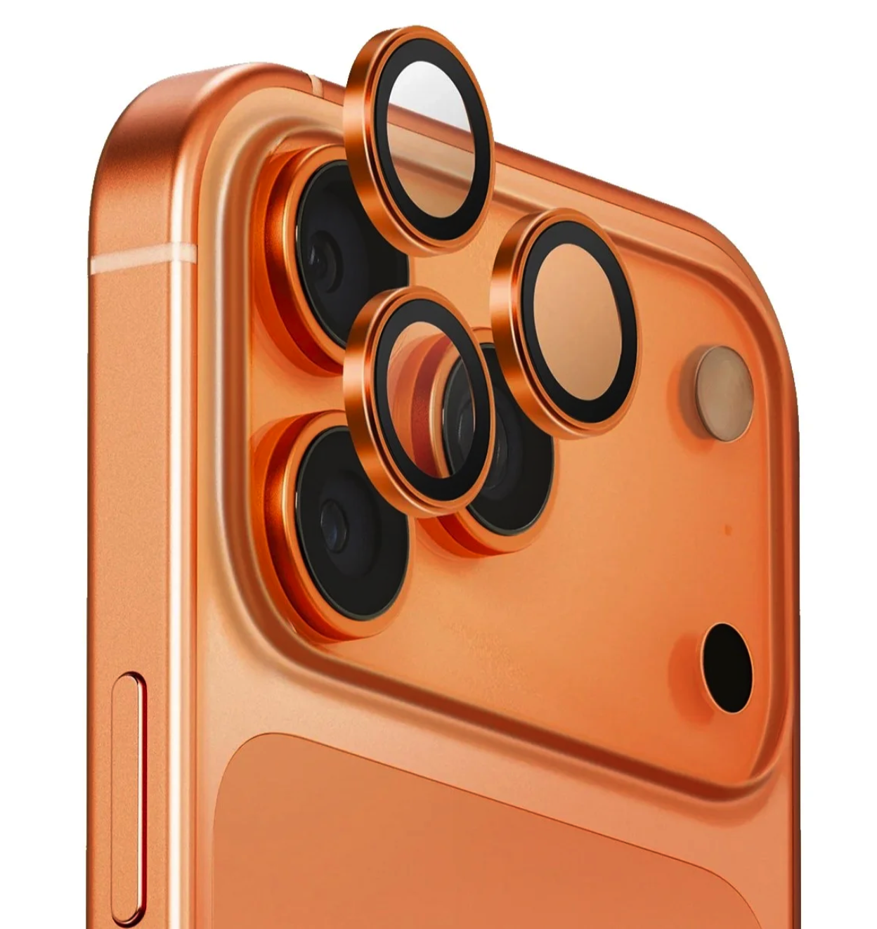 Защитное стекло Объектив камеры Uniq OPTIX PRIME с сапфировым стеклом из нержавеющей стали Оранжевый для iPhone 17 Pro/17 Pro Max