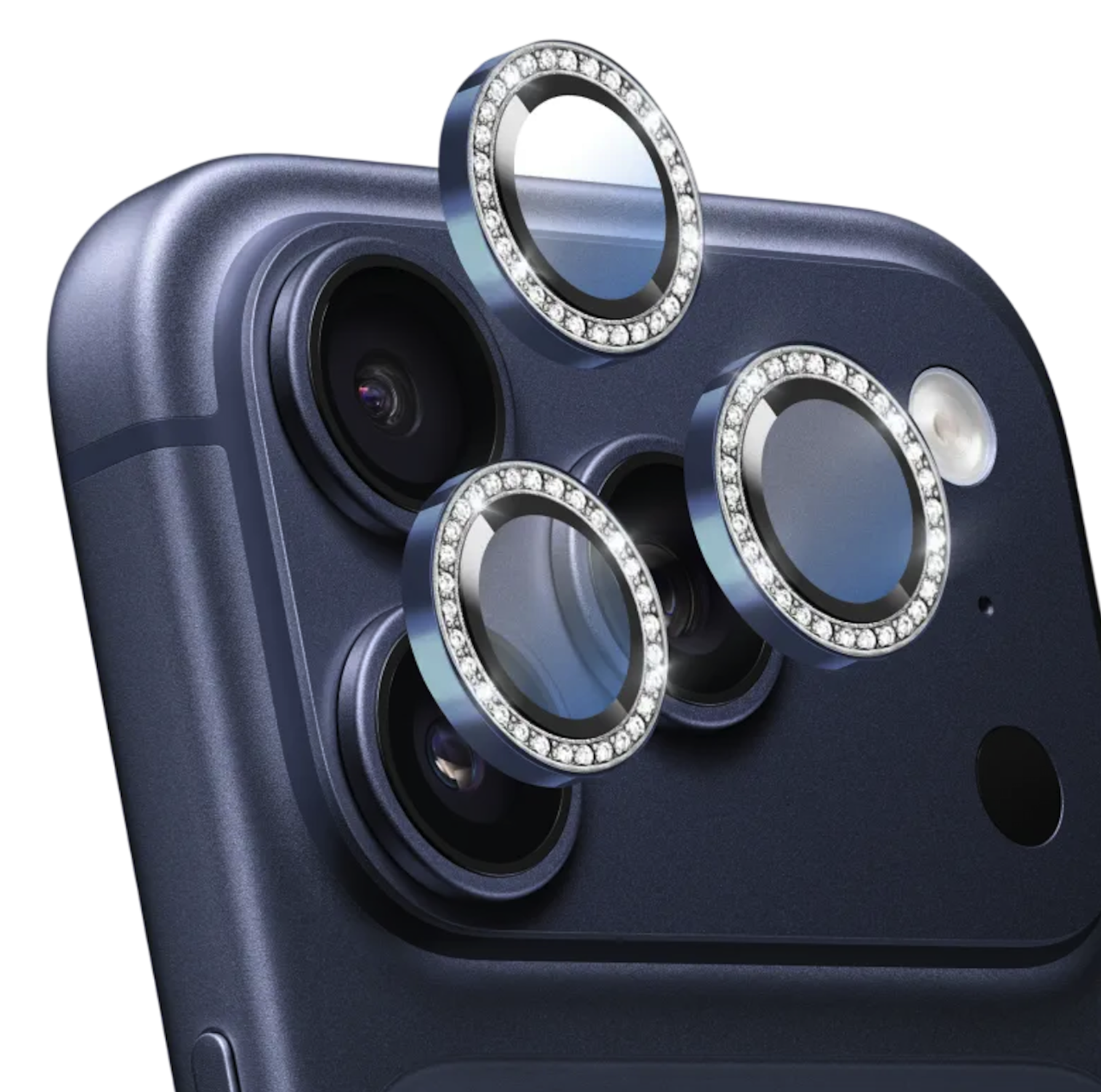 Защитные линзы Keephone 3D-Spiral Maria на камеру iPhone 17 Pro Max, Синие