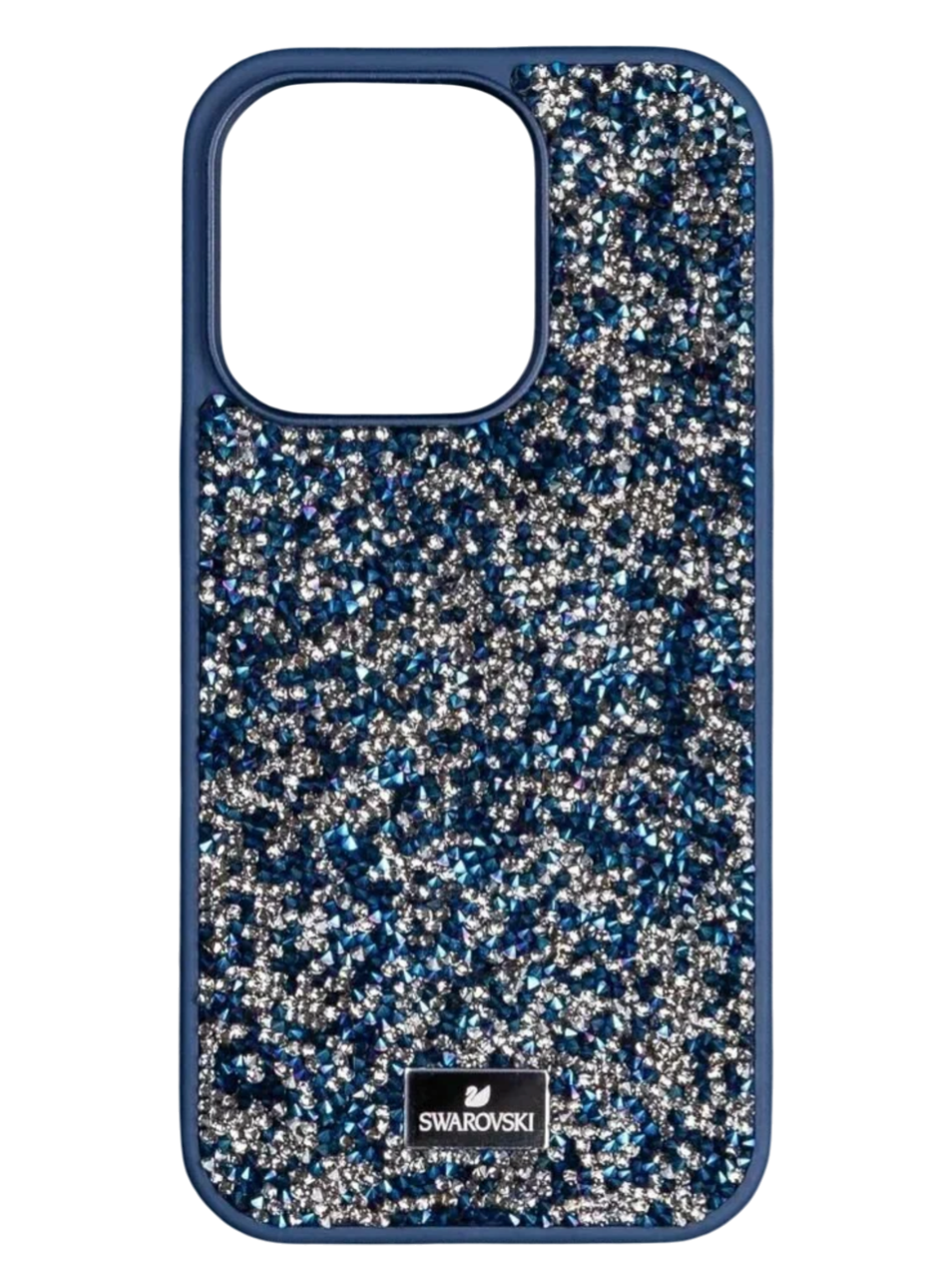 Чехол со стразами Swarovski для iPhone 16 Pro, cиний