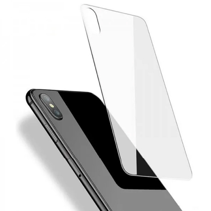 Защитное стекло на заднюю панель для iPhone X/XS, Прозрачное