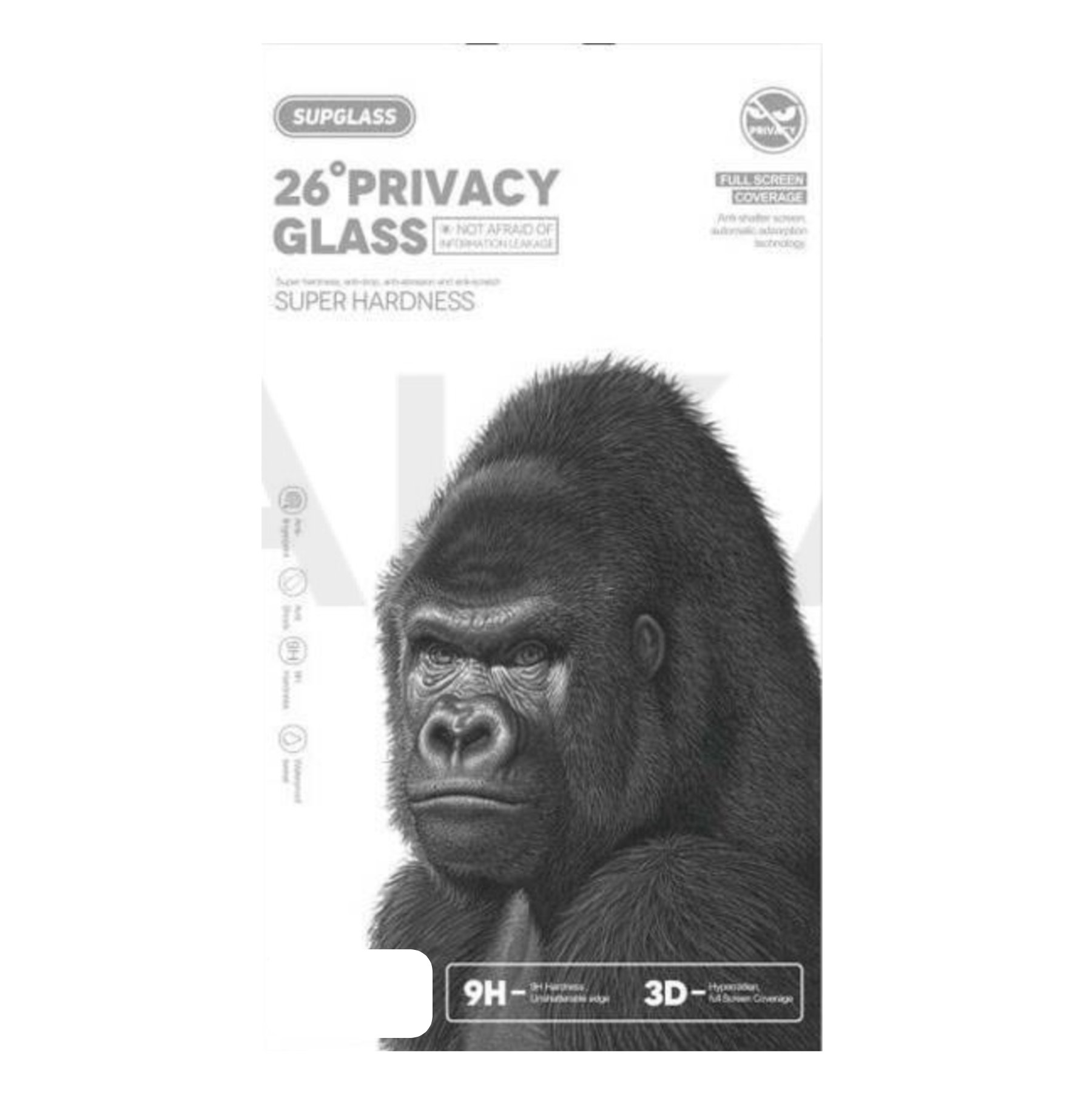 Защитной стекло SupGlass XC-12 Full Screen Coverage 26° Privacy Glass для iPhone 15/16 (6.1)