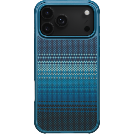 Противоударный чехол Pitaka Aramid ProGuard Case для iPhone 17 Pro Max, Голубой