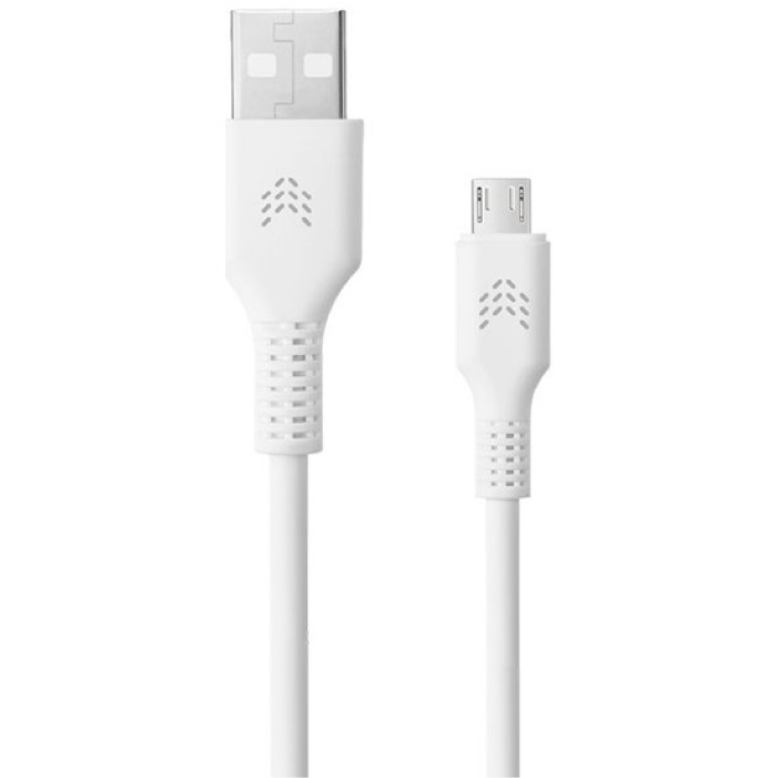 Rocket Flex оплётка TPE USB-A/Micro-USB 1м, Белый