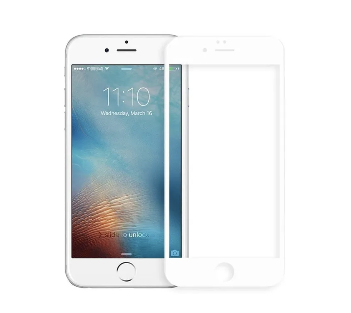 Защитное стекло цельное Baseus 3D  для iPhone 7/8, Белый