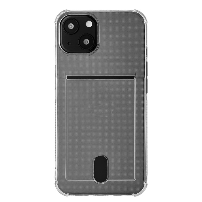Чехол с отделением для карты Rocket Clear Plus для iPhone 13, TPU, Прозрачный