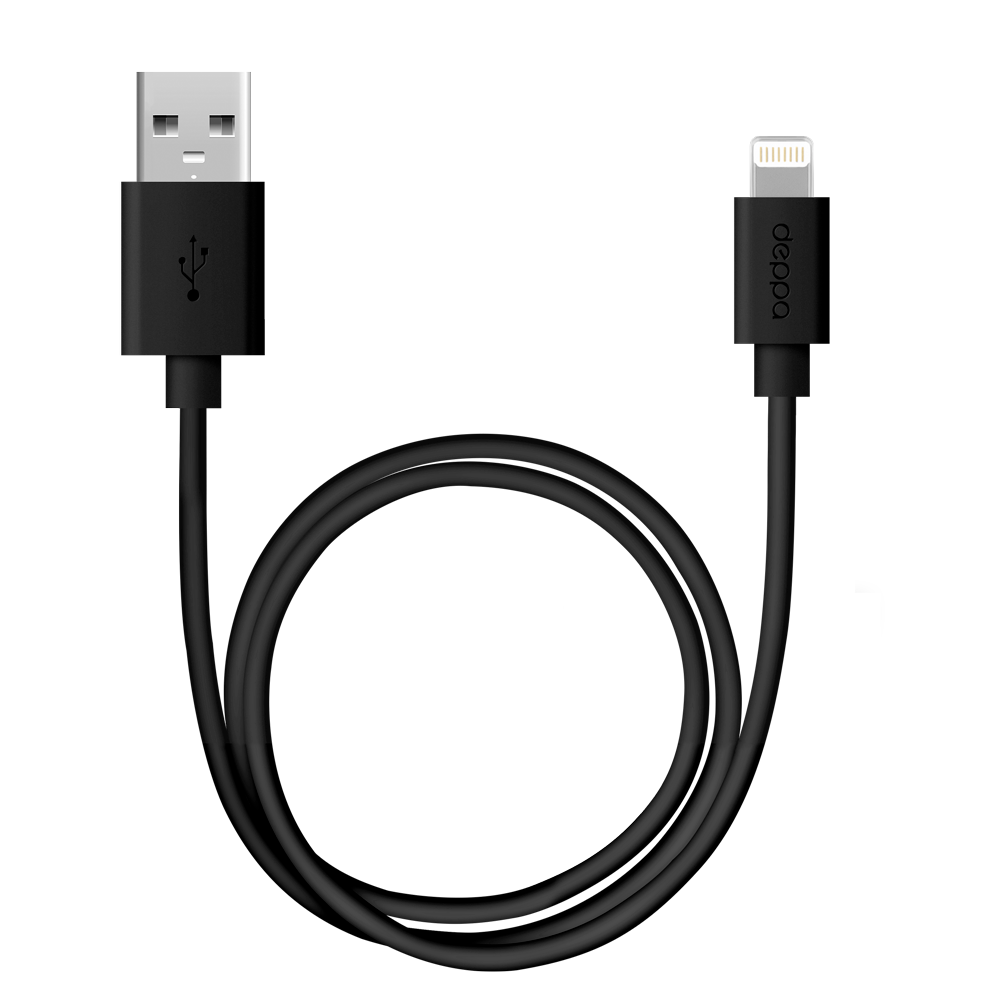 Deppa USB-A – Lightning, 2м, Черный