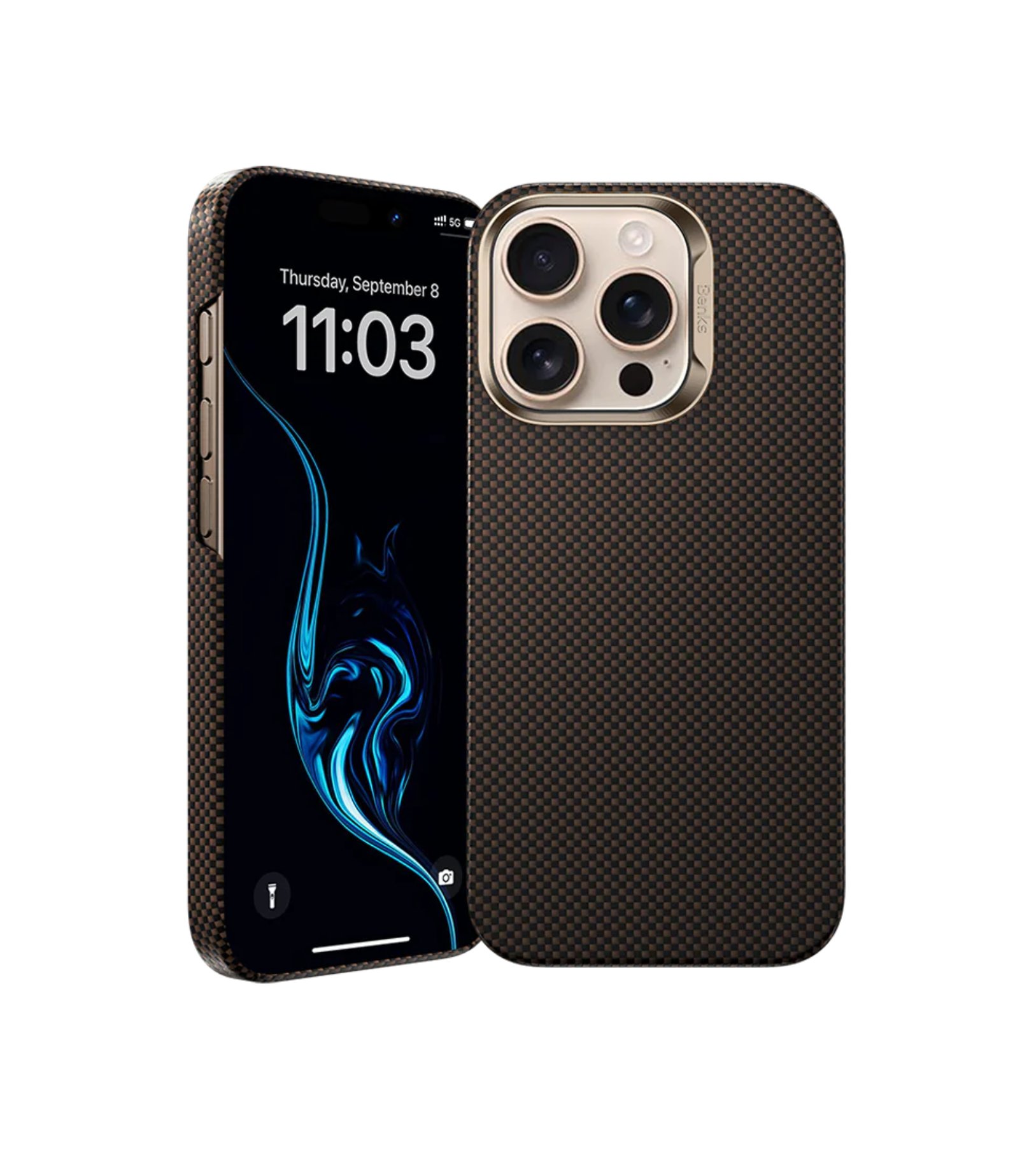 Чехол Benks kevlar Armortint Phone case C35 For IPhone 16 Pro, Золотистый