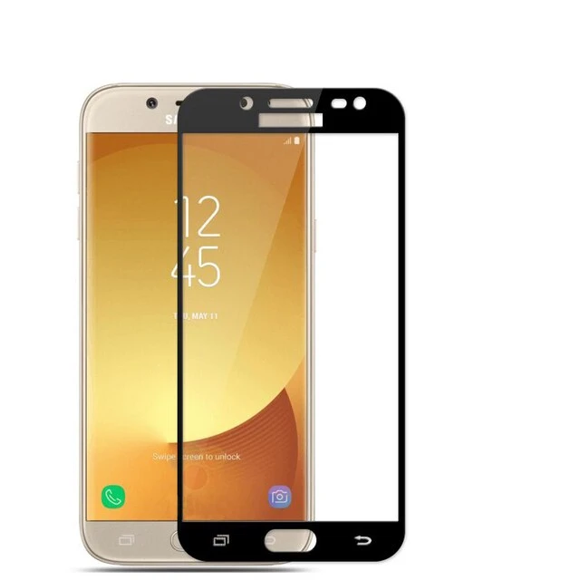 Защитное стекло 2D для Samsung J3 2017, Черный