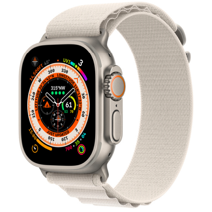 Ремешок спортивный Alpine для Apple Watch 42/44/45/49мм, Белый