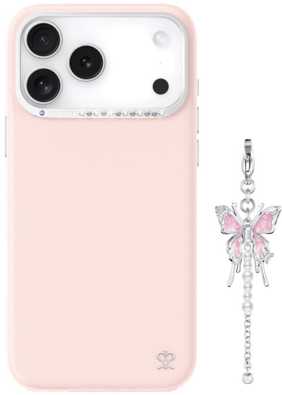 Чехол PYNANA для iPhone 17 Pro Starry Series Magsafe, Розовый