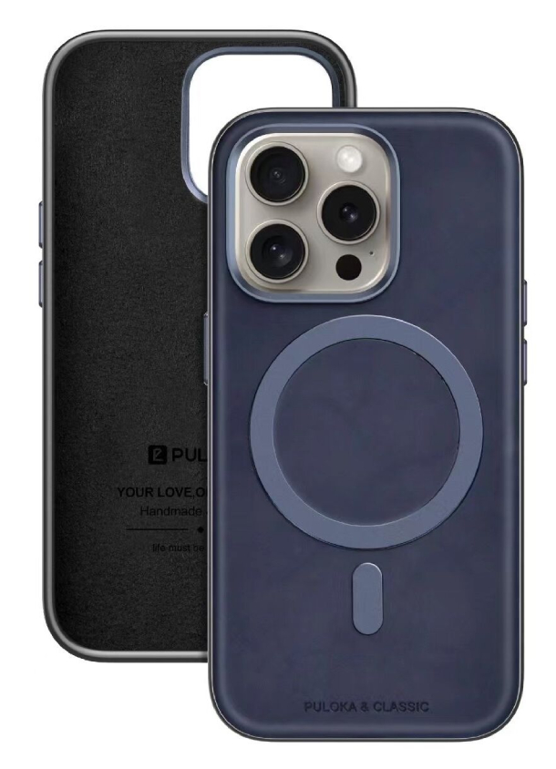 Чехол PULOKA Cover Classic 302 Mag Safe для iPhone 15 Pro Max, Фиолетовый