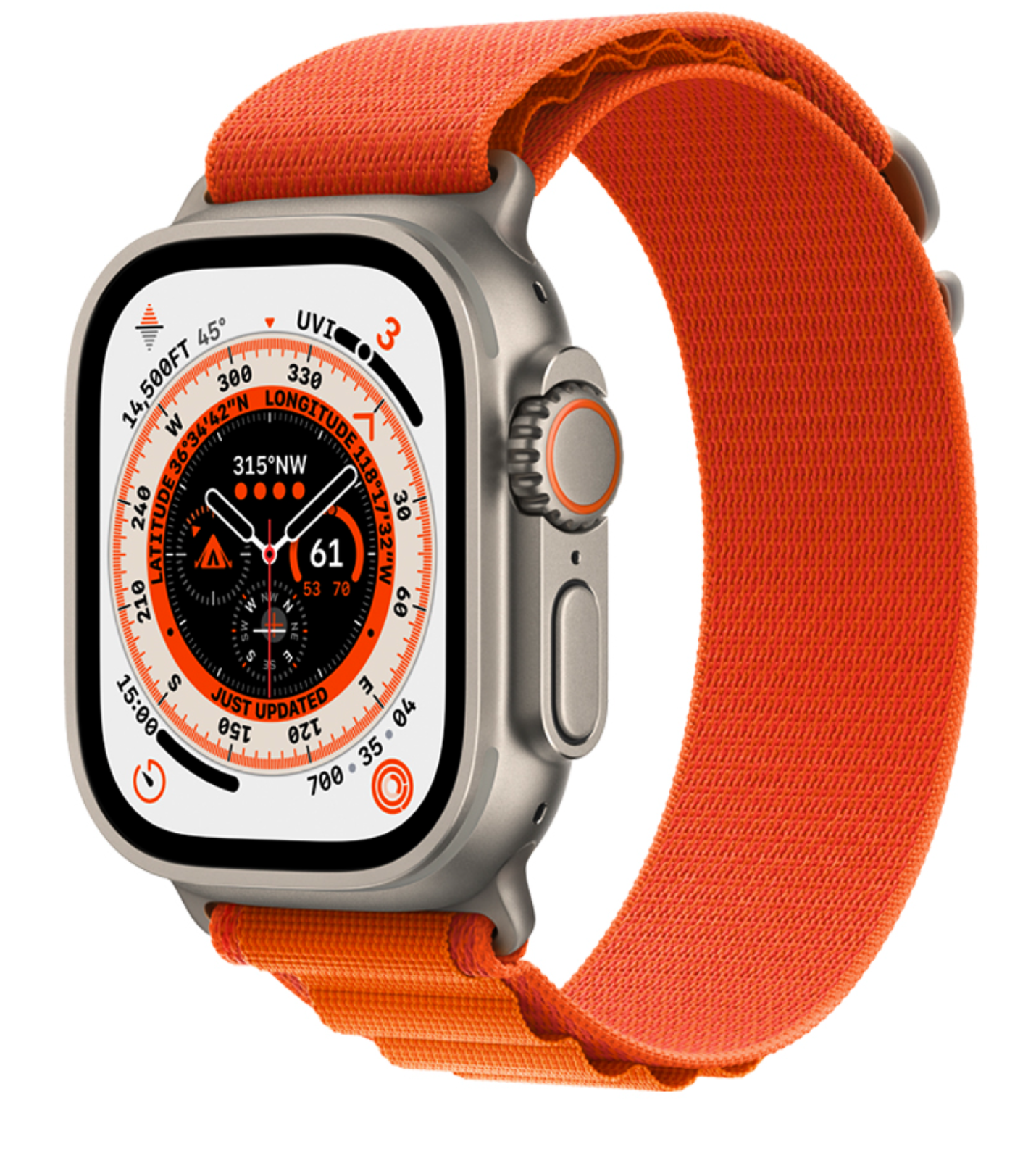 Pемешок альпийская петля для Apple Watch 42/44/45/49мм Оранжевый