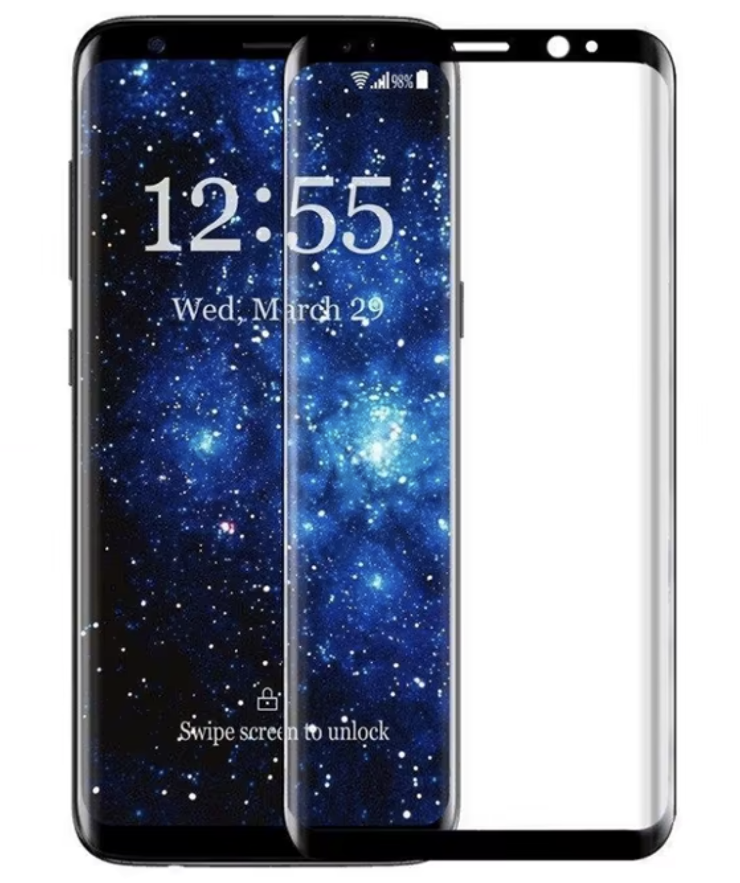 Защитная 3D пленка для Samsung S9+, Черный