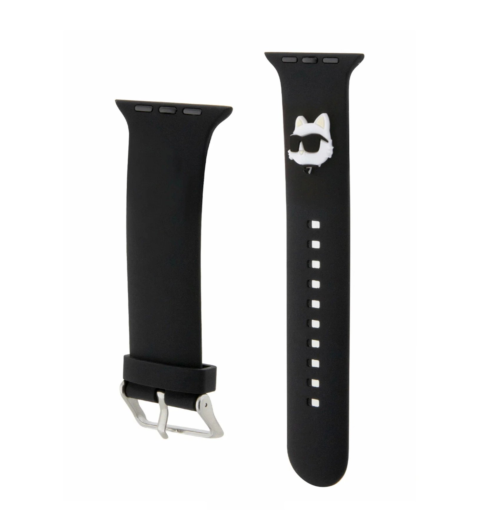 Lagerfeld для Apple Watch 38/40/41мм ремешок 3D Rubber NFT Choupette head, Черный