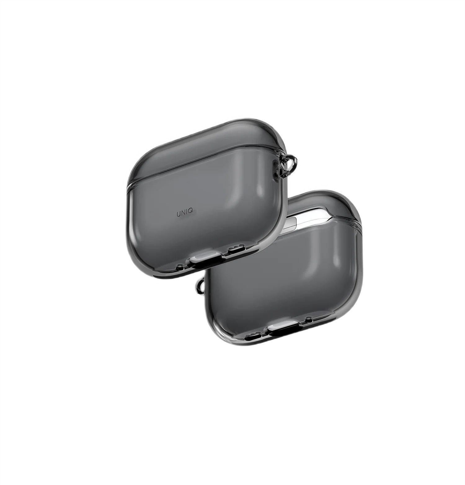 Чехол Uniq для Airpods Pro 3 чехол Glase TPU case with carabin, Прозрачно-черный
