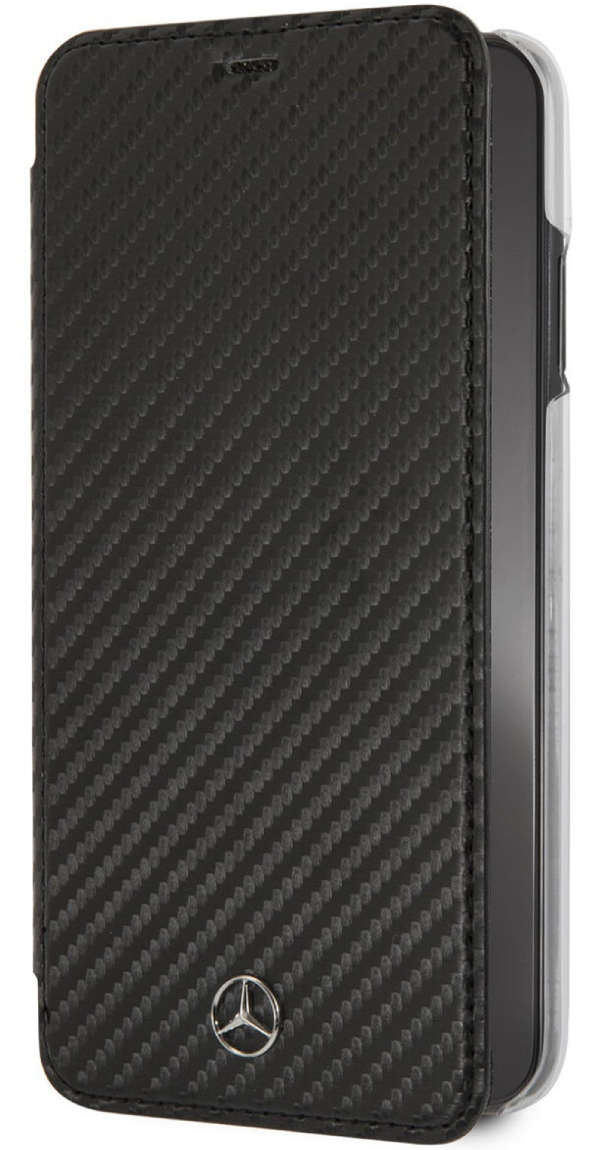 Чехол Mercedes для iPhone XS Max, Динамический тип книги в кожаном переплете, Черный