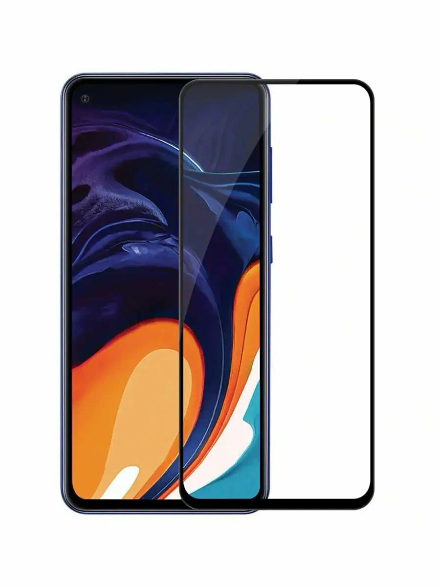 Защитное стекло 2D для Samsung A60 Black