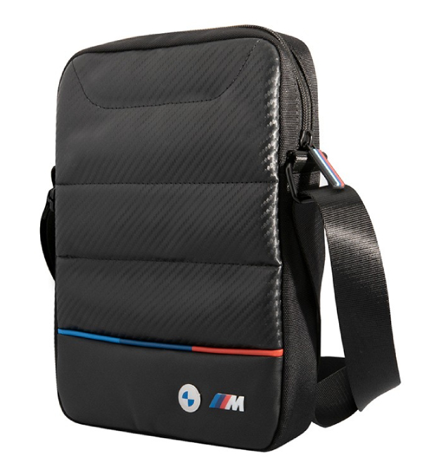 Сумка BMW для планшетов 10" Карбон Триколор с карманом, Черный