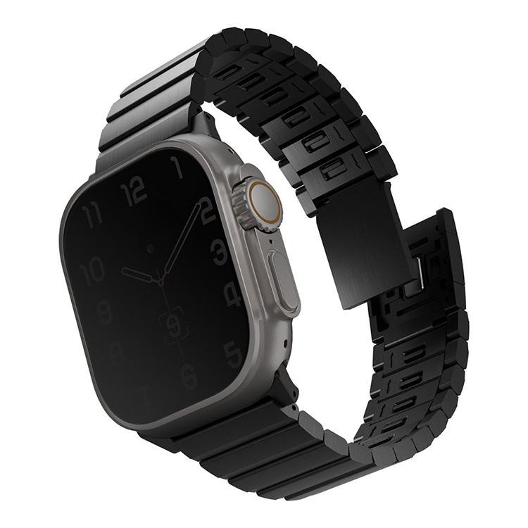 Ремешок Uniq для Apple Watch 42/44/45/49мм Strova Strap Link Steel, Черный