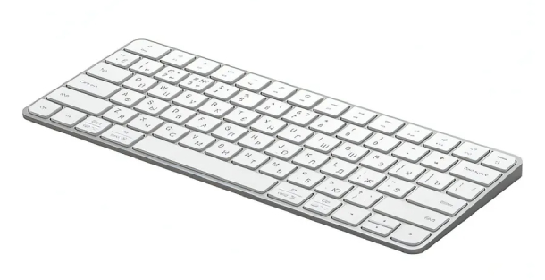 Беспроводная клавиатура Deppa Air Keyboard алюминий, Белый