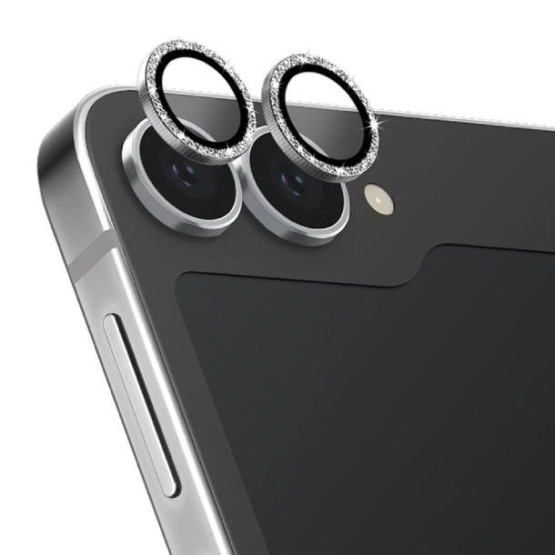 Uniq стекло для Galaxy Z Flip6 OPTIX Camera Lens protector алюминий, Белые блестки