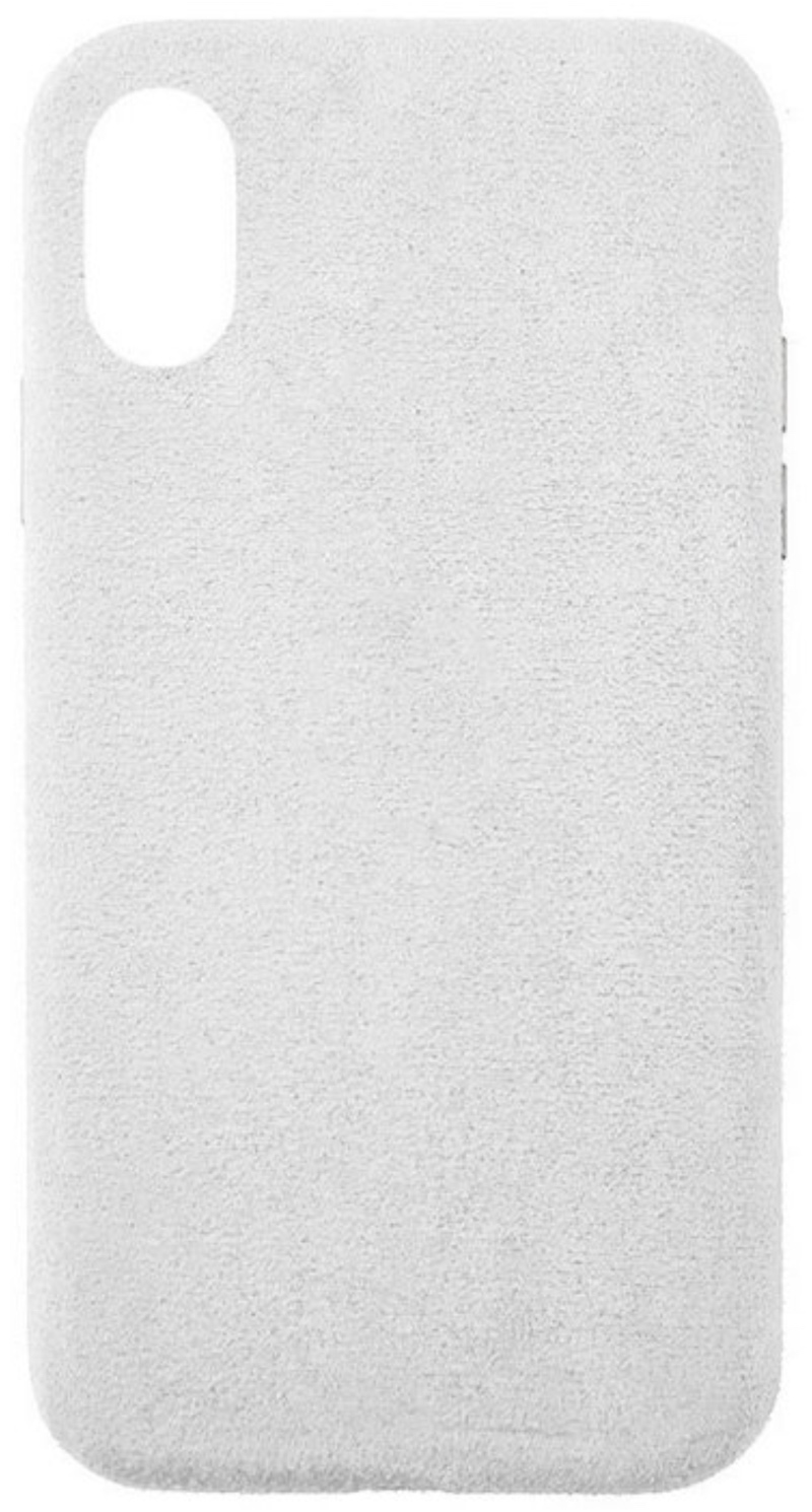 Оригинальный чехол из алькантары для iPhone XR, Белый