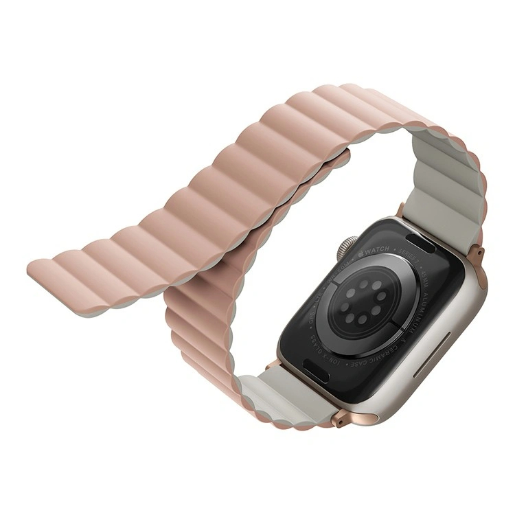Ремешок Uniq для Apple Watch 49/46/45/44 мм Revix reversible Magnetic, Розово-бежевый