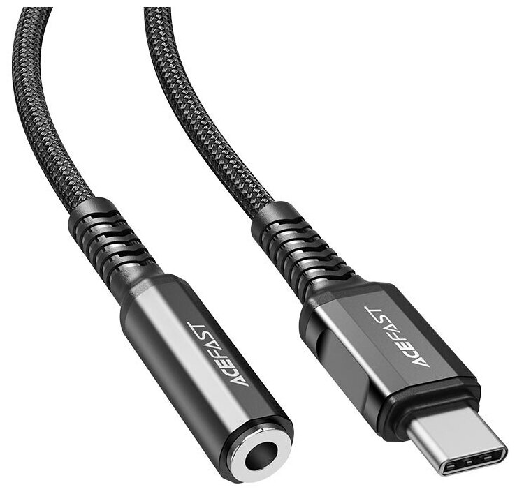 ACEFAST C1-07 Type-C на 3.5мм Jack, Черный
