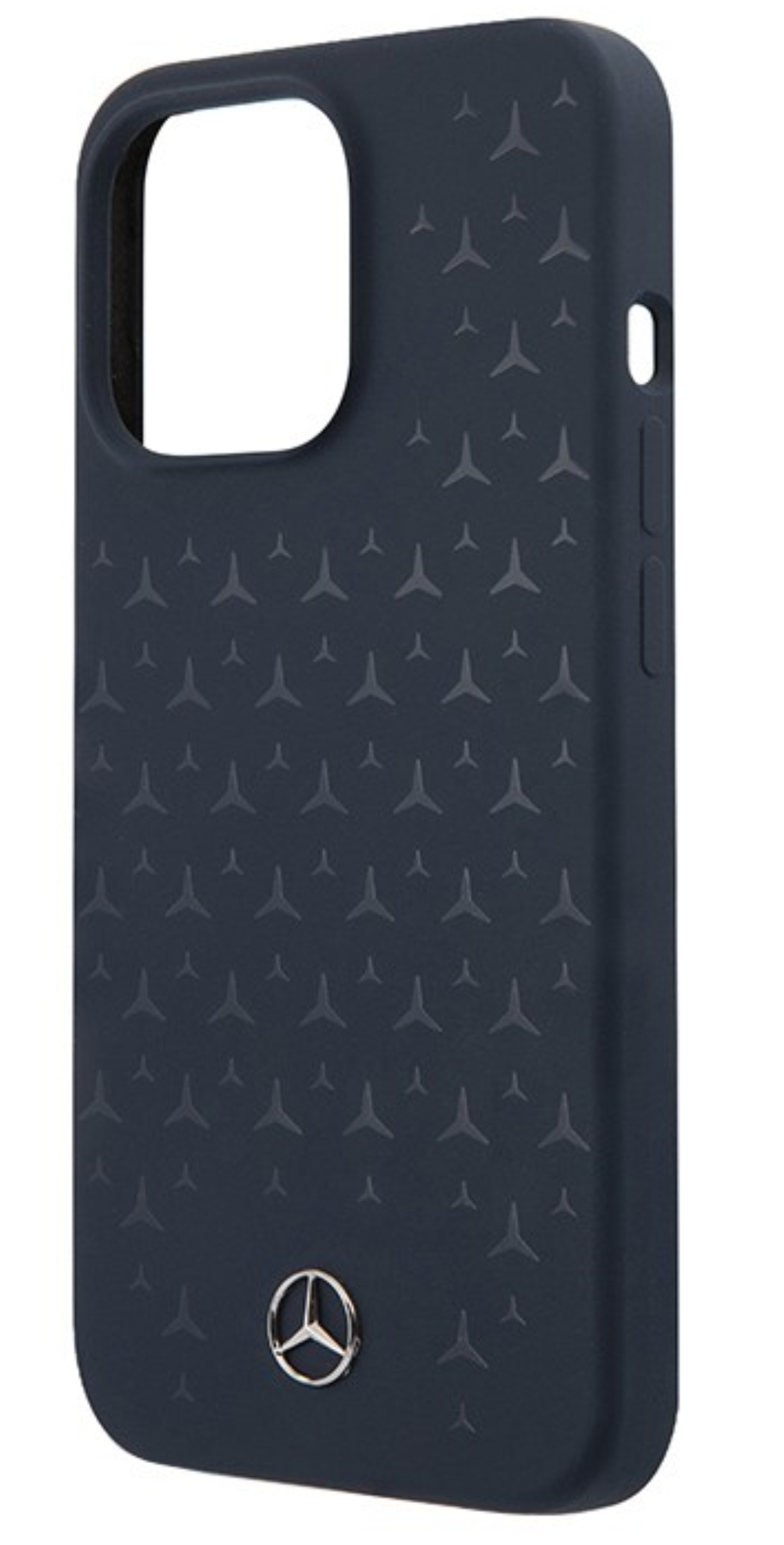 Чехол Mercedes для iPhone 13 Pro Max, Силиконовые звездочки Hard, Синий