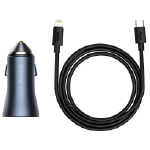 Baseus 2 USB-A Quick Charge + кабель Lightning, 5W, Черный