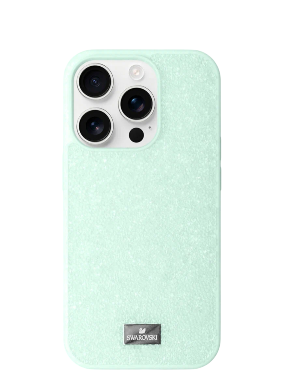 Чехол со стразами Swarovski для iPhone 16 Pro, зеленый
