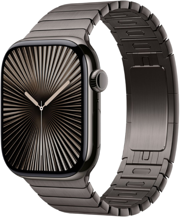 Apple Watch Series 10 GPS 42 мм, корпус из сланцевого титана с ремешком из нержавеющей стали Apple, MX0M3