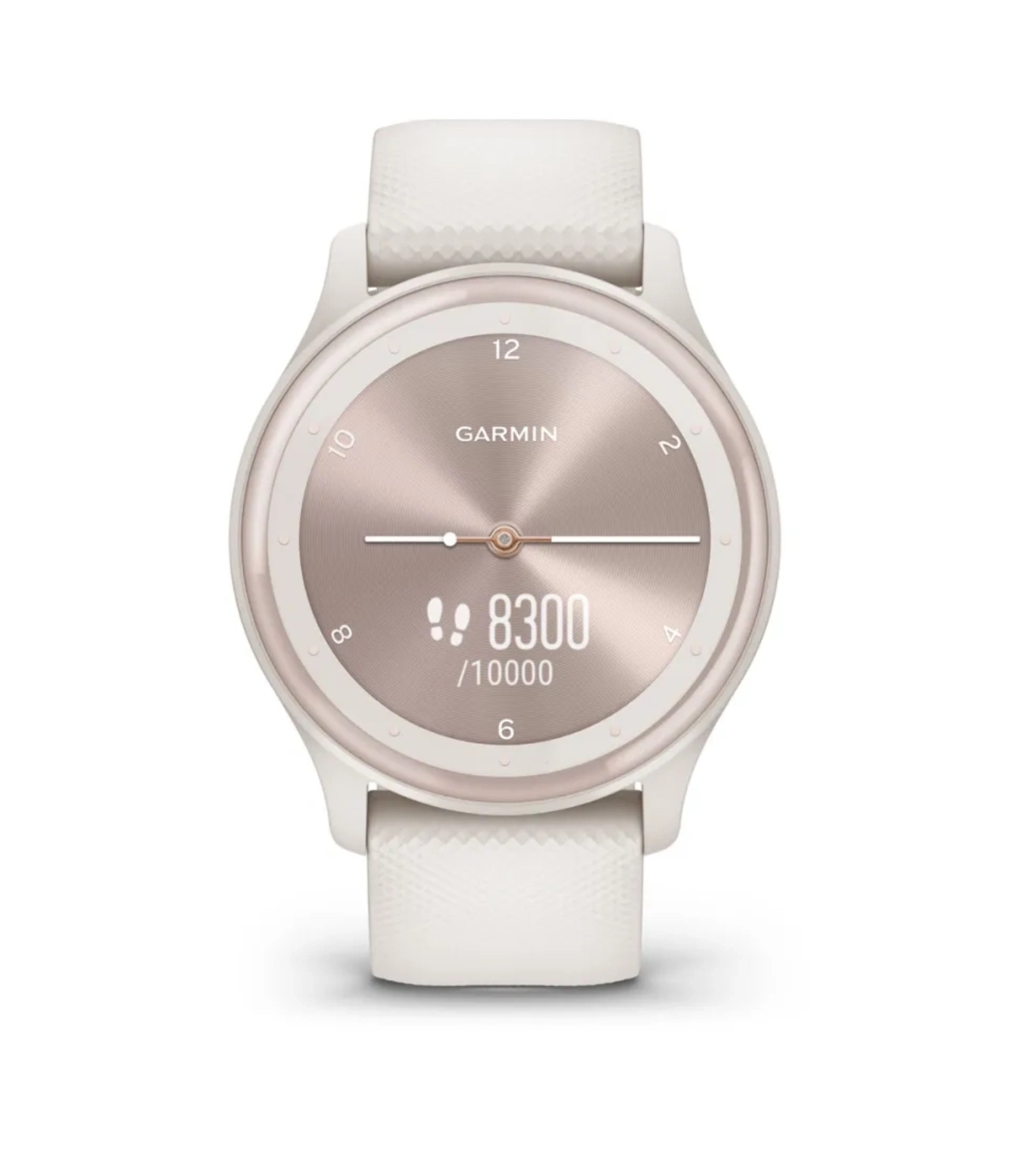Garmin Vivomove Sport Ivory Case and Silicone Band, Персиково-золотые акценты