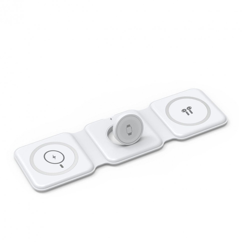 WiWU M6 Wireless Charger Power Air 3 в 1, Белый