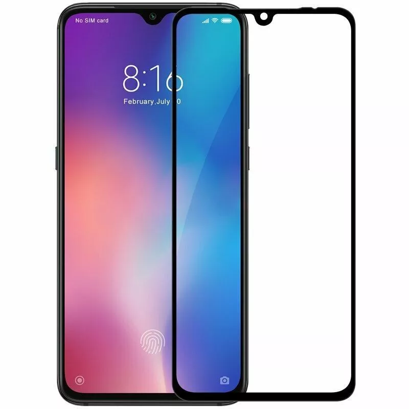 Защитное стекло 2D для Xiaomi Mi9 SE, Черный