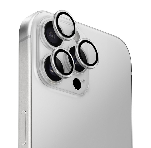 Uniq стекло для iPhone 16 Pro/16 Pro Max OPTIX Camera Lens AluGuard, Серебристый