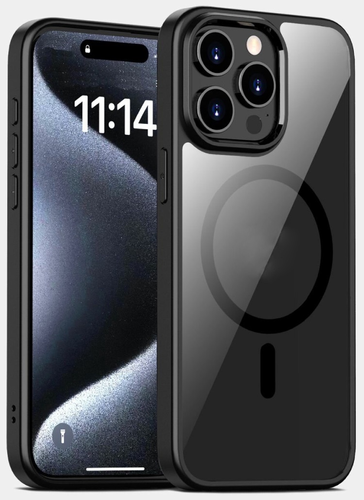 Чехол WiWU MagSafe Премиум для iPhone 15 Pro Max, Черный