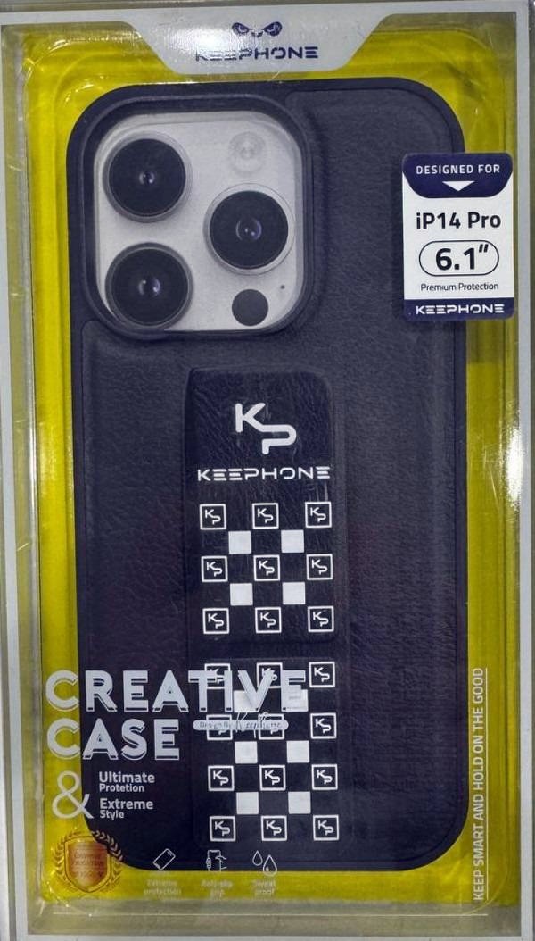 Чехол Keephone для Apple iPhone 14 Pro, Кожзам, Фиолетовый