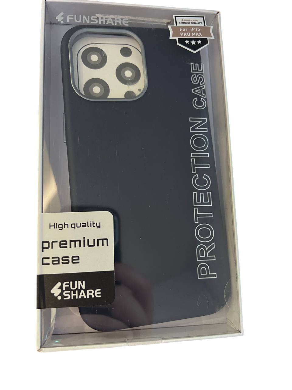 Чехол кожаный FunShare для iPhone 15 Pro Max, Темно-синий