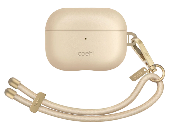 Чехол Lagerfeld для Airpods Pro 2, COEHL Haven with handstrap, Кремовый