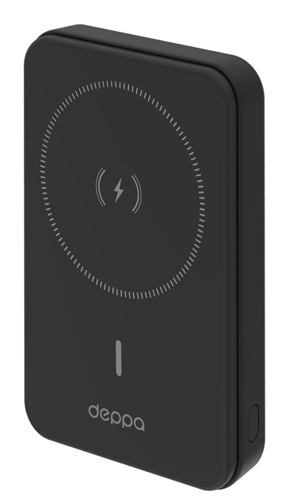 Power Bank Deppa NRG MageSafe 10000 мА-ч Basic, 15Вт QI, Черный