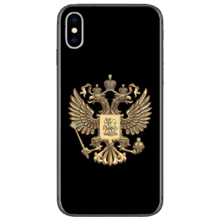 Силиконовый чехол для iPhone Xs Max - Герб РФ