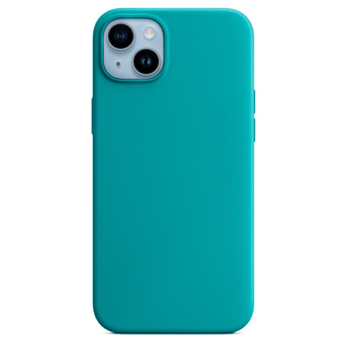 Чехол Силиконовый для iPhone 14 Plus, Серо-голубой